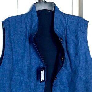 Peter Millar reversible linen vest.